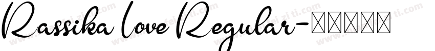 Rassika Love Regular字体转换